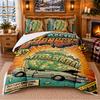 Arctic Monkeys Pattern Bedding 3Pcs Set Bed Sheet And Pillowcases For Indoor Bedroom