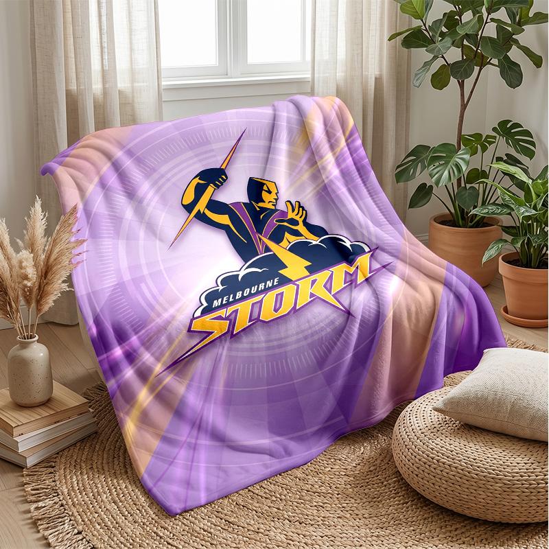 Фланелевое флисовое одеяло Melbourne Storm Уютное теплое плед для дивана кровати путешествий Всесезонное использование