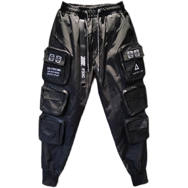 Мужские джоггеры карго свободного кроя в национальном стиле, весна/лето 2022: Трендовые, функциональные и универсальные повседневные брюки