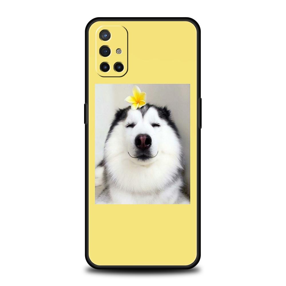 Cute Puppy Cat Phone Case For OnePlus 12 11 10 9 8 7 7T Pro 12R 10R 9RT 9R 8T Nord N100 N200 N10 2T CE 2 5G Soft Black Cover