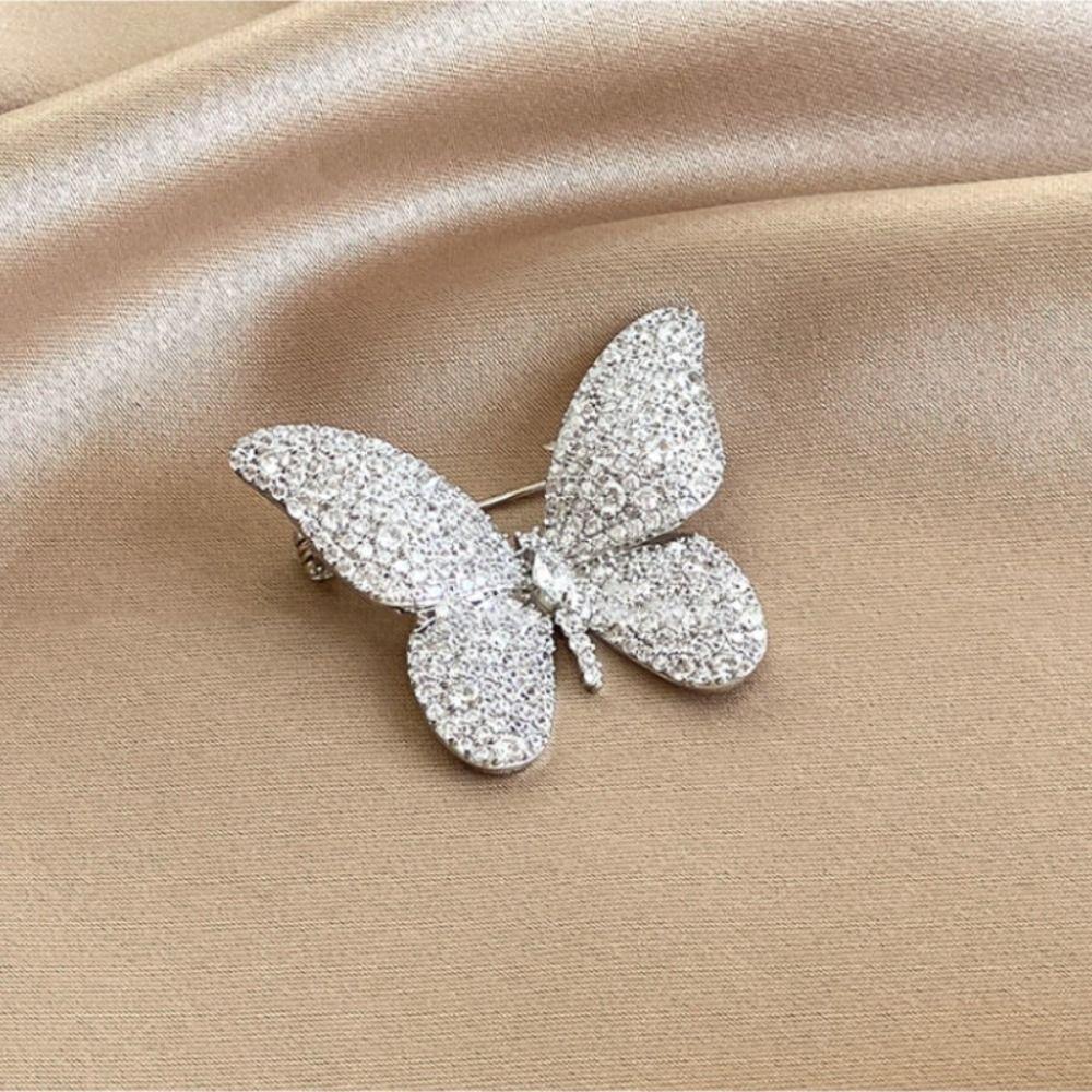 Badge Suit Collar Pin Full Rhinestone Rhinestone Brooch Fashion Rhinestone Butterfly Brooch Girls