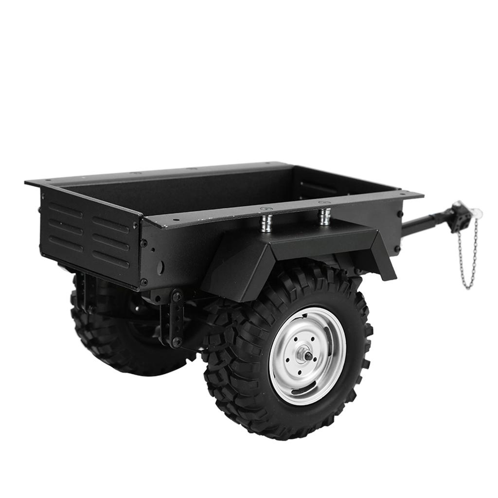 Aluminum Alloy Trailer Car Highly Simulation RC Car Vehicle Model Children ToyBlack
