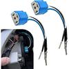 2PCS 9003 HB2 H4 Pigtail Socket Wiring Harness, Ceramic Headlight Plug, 16AWG H4 Headlight Connector Wring, Headlight Fog Light Retrofit Car