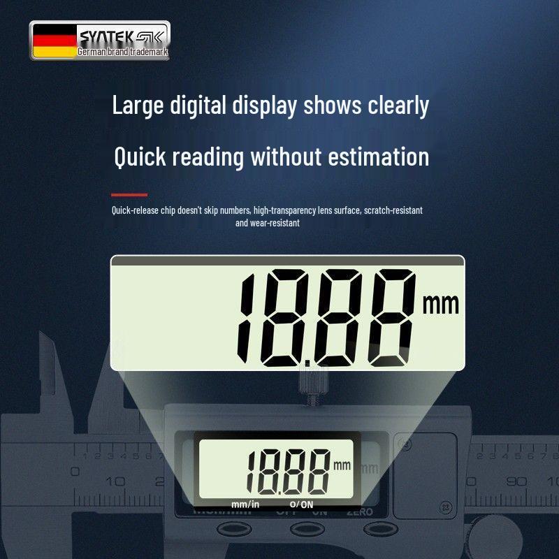 Перезаряжаемый Водонепроницаемый Цифровой Штангенциркуль из Нержавеющей Стали - Высокоточный Промышленный Класс