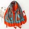Bohemia Styles Retro Print Designer Ladies Women Viscose Scarf Female Long Shawl Tassel Four Seasons Versatile Muslim Hijab