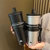Stainless Steel Straw Coffee Cup 710ml Thermal Flask Portable Insulated Cup