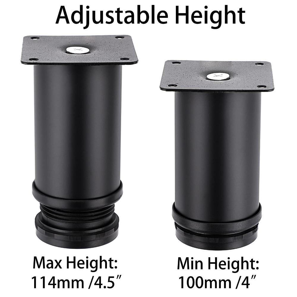 4-дюймовые ножки для мебели, черные, удлинители ножек для стола, прочная мебель, сменные ножки для дивана