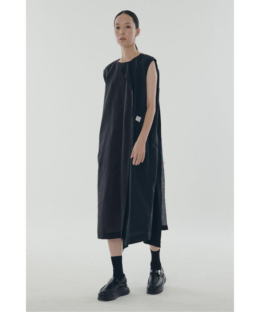 Recorde Split Square Sleeveless Dress_Rqdam25556Bkx