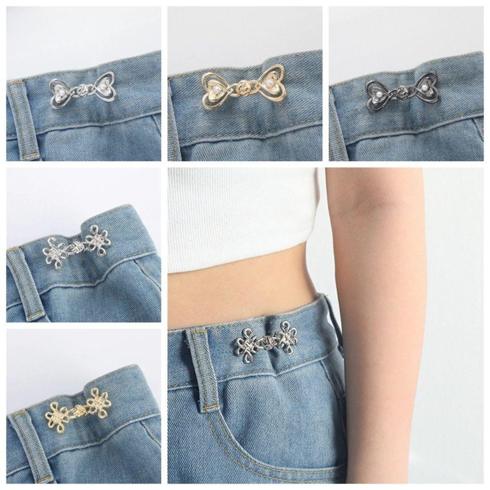 Chinese Knot Love Button Tightener Button Clasps Jean Buttons for Loose Jeans Party