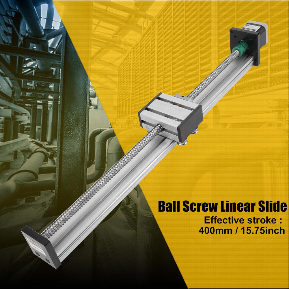 1204 Шариковый винт линейный ход скольжения длинный привод с шаговым двигателем ход 400 мм