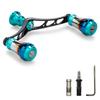 HEIGHTEN Improved 98mm Reel Handle 6 Colors 70 Aviation Aluminum for Shimano Daiwa Universal Spinning Reel Arch Aurora (Turquoise & Black) (98)