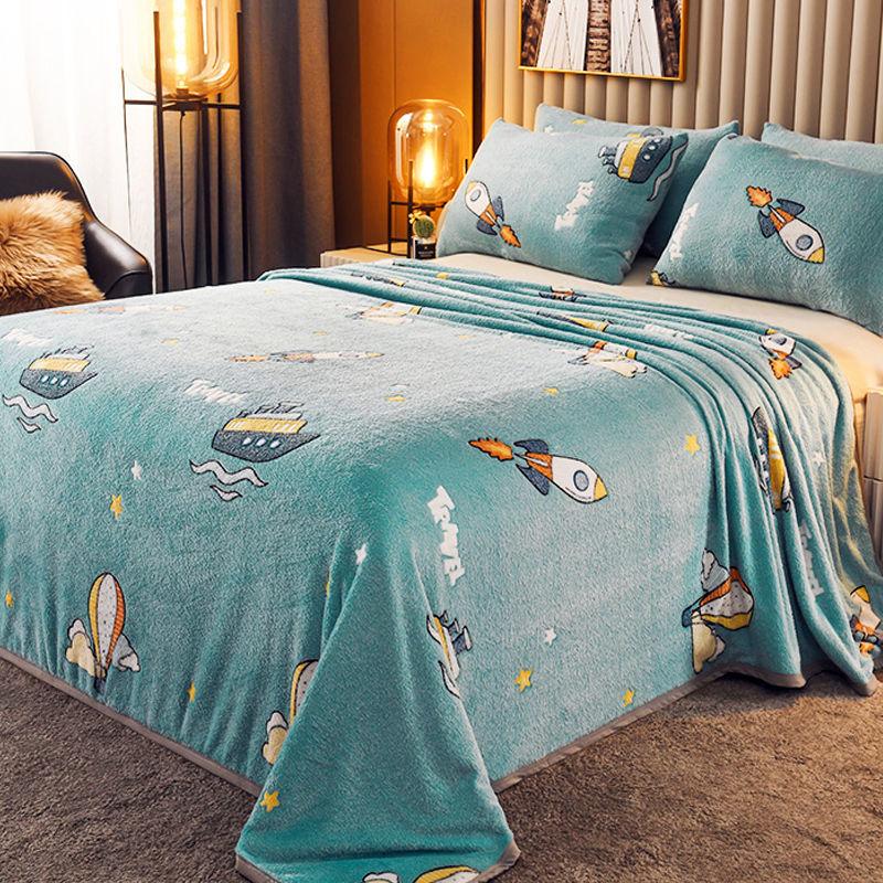 Одеяло из кораллового флиса на осень-зиму, теплая портативная простыня, покрывало для сна, одеяла для детей, домашний текстиль