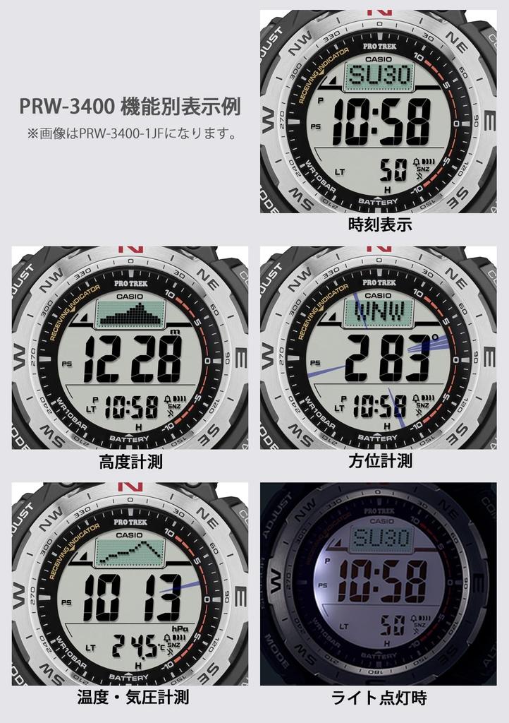Casio Pro Trek Watch [Official Japanese Product] Climber Line Radio-Controlled Solar Watch Made with Biomass Plastic PRW-3400Y-2JF Men's Navy
