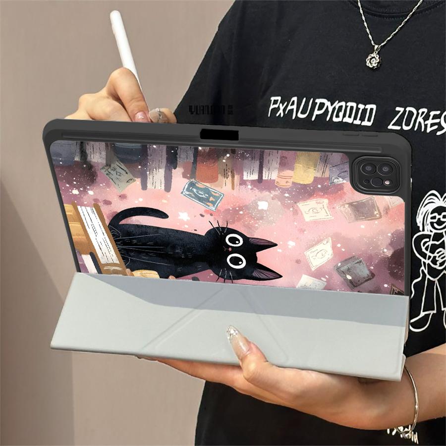 Чехол для планшета для iPad Air 4 5 M3 M2 1 2 M4 11 дюймов Pro 2025 Mini 6 7 Pro 11-го 10-го 9-го 8-го 7-го 12,9 дюйма Держатель Чехол Милый Мультяшный