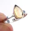 Natural Citrine Gemstone Handmade 925 Solid Sterling Silver Ring Size 7 V8t13