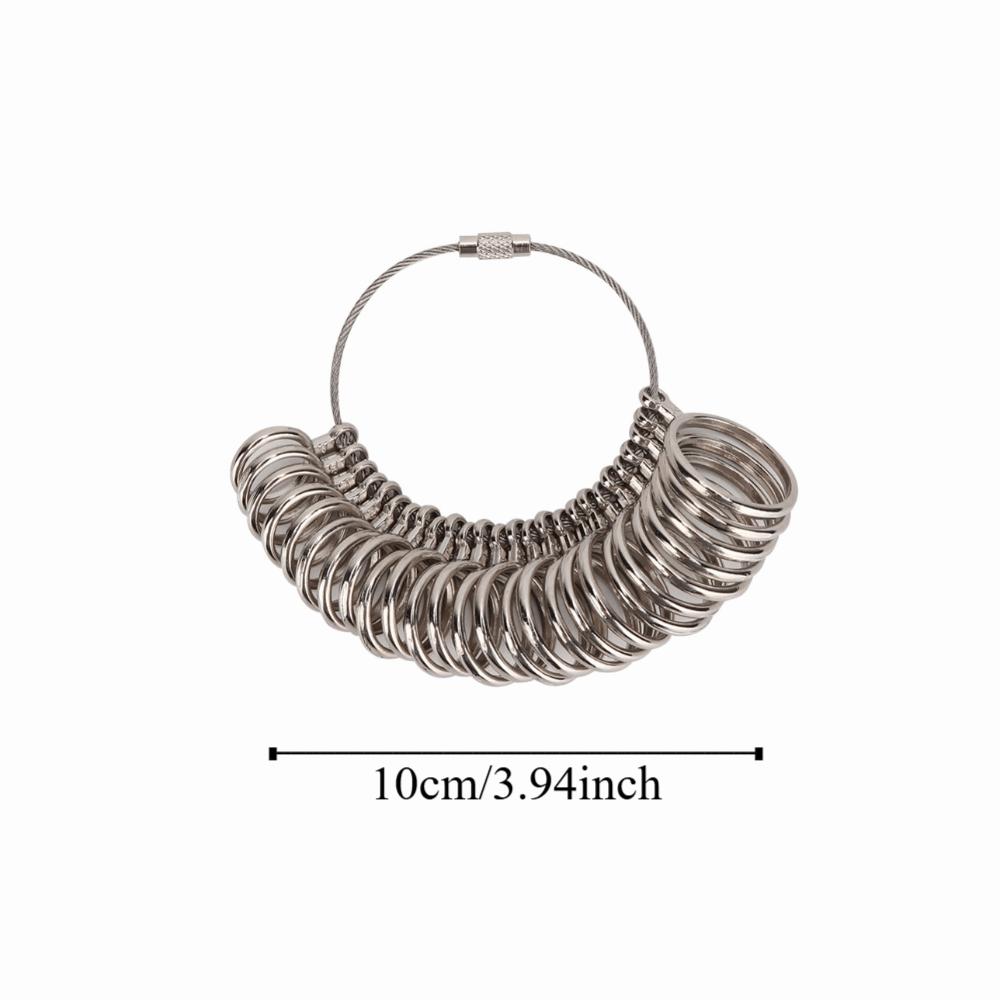 Clear Reading Ring Sizer Silver Measuring Tool Precision Ring Mandrel  Ring Measurement