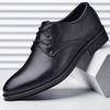 FashionMen Wedding Party Shoes Black Leather Business Men's Dress Casual Youth British Style Office Work Spring Autumn Shoes Men