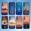Чехол для телефона с изображением самолета для Samsung S25, S24, S23, S22, S21, S20, Plus, Fe, Lite, Другие Черный Чехол