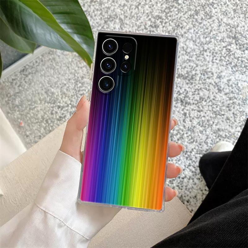 LGBT Rainbow Gay Lesbian Phone Case For Samsung S24 S23 Ultra S22 S20 Plus S21 FE Clear Cases Cover Galaxy S24Ultra S235G Fundas