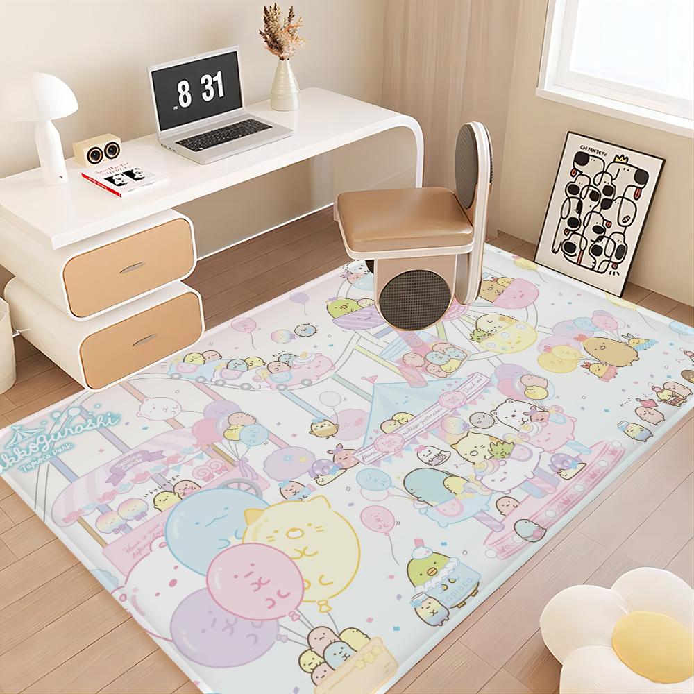 Мультяшный Розовый Sumikko Gurashi Коврик для пола Коврик для пола Стиль INS Мягкий Коврик для пола в спальне Домашний Коврик для стирки Противоскользящий Домашние ковры