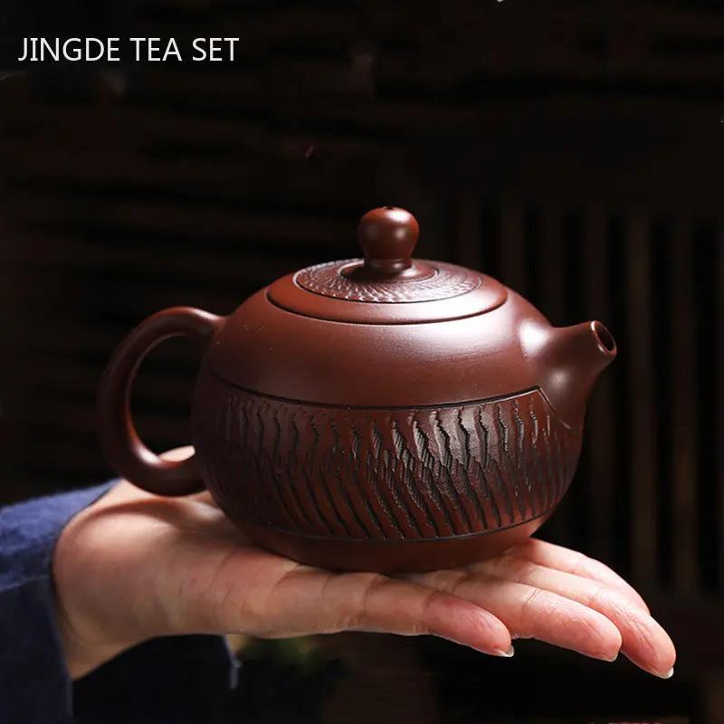 Антикварный ручной работы чайник Сиши Китайский Исинский фиолетовый глиняный чайник Бытовой красивый чайник Фильтр для заваривания чая Индивидуальные чайные наборы