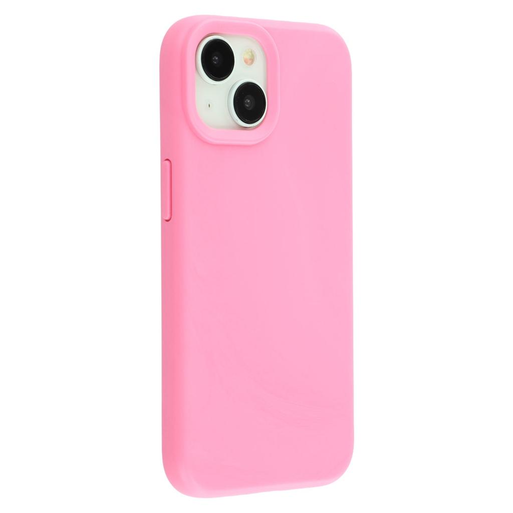 For iPhone 14 Case 2.0mm Thick Solid Color Soft TPU Phone Back Cover Large Lens Cutout