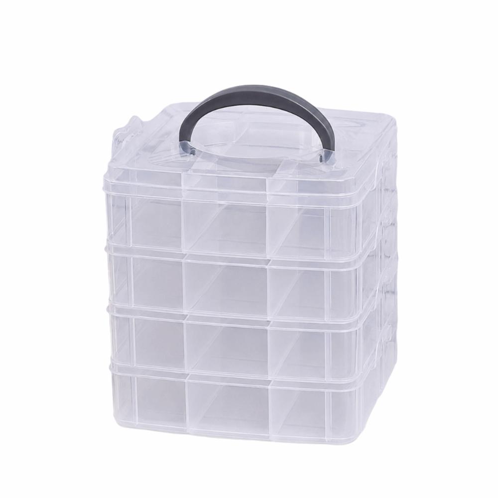 Large Capacity Toy Car Display Shelf Transparent Design Necklace Organizer Case Bead Organizer