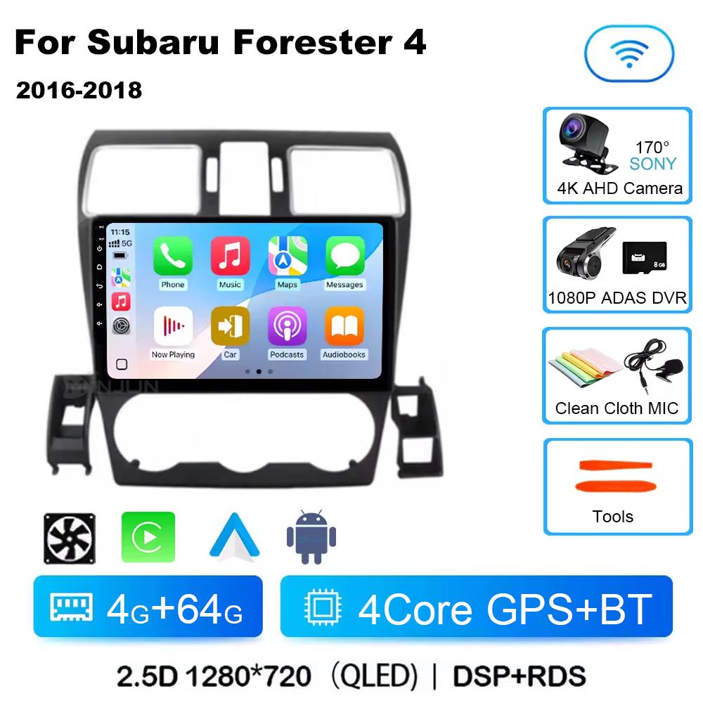 Android 14 Авто Qualcomm Автомобильное Радио для Subaru Forester 4 SJ WRX XV 2015 - 2018 Мультимедийный Плеер Навигация Головное Устройство Carplay