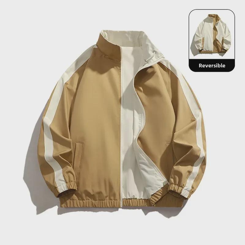 Мужская повседневная куртка с воротником-стойкой, осень 2024 г.