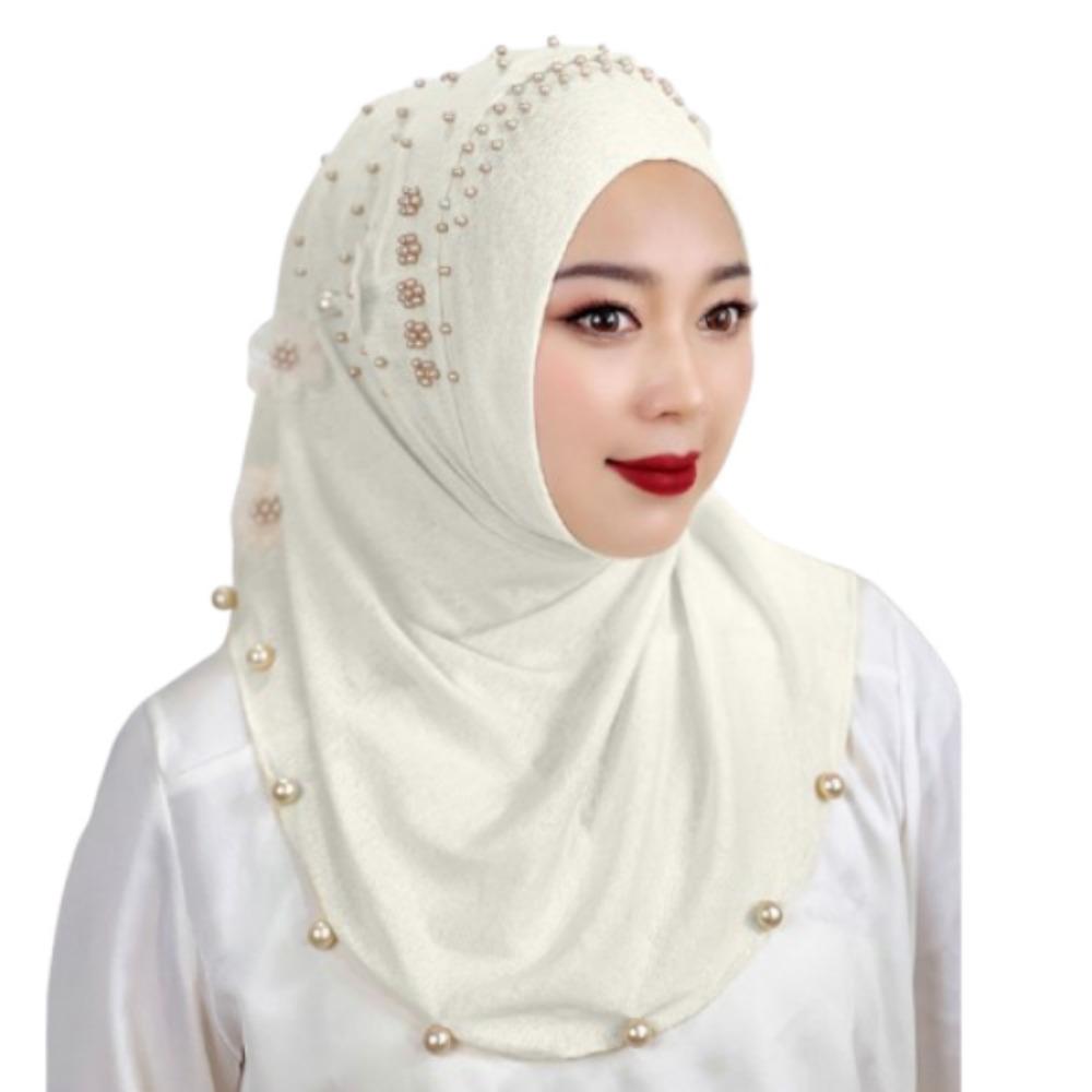 Однотонный Рамадан Хиджаб Верхний узел Исламский платок Головной платок Повязка на голову Дамское покрытие для волос