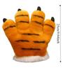 Simulated Faux Tiger Paw Gloves Furry Texture Bear Paw Plush Gloves  Photography Studio