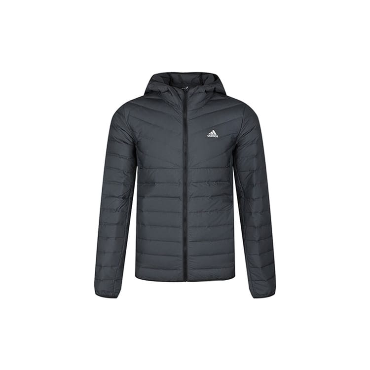 adidas Мужские пуховики Умеренные Черный уголь С капюшоном Другие DZ1420