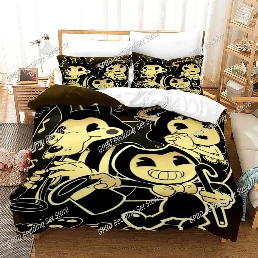 Постельное белье Bendy N Ink Machine для спальни Мягкие современные покрывала Удобное детское пододеяльник Чехол для одеяла и наволочка