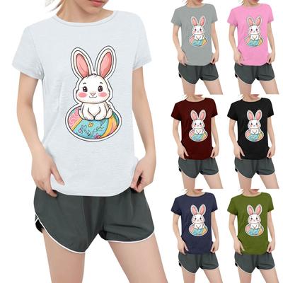 Женская повседневная футболка с круглым вырезом и короткими рукавами с принтом