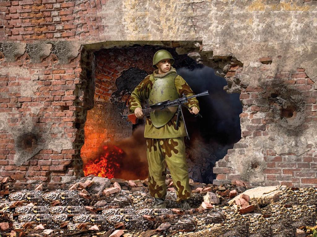 ICM Вторая мировая война Советская армия штурмовой инженер Пластиковая модель 16013 1/16