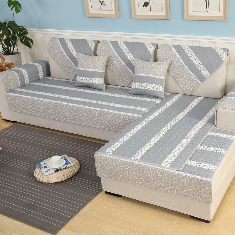 Простая современная подушка для дивана из хлопчатобумажной ткани, всесезонный чехол для спинки, противоскользящая подушка для сиденья дивана