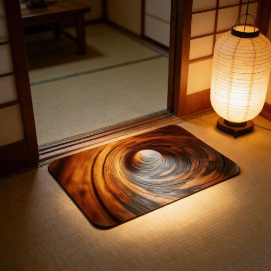 Коврик для пола 3D узоры оптической иллюзии Пылеудаление Нескользящий Дверной коврик Устойчивый к выцветанию Антистатический Входной коврик Чистящий коврик