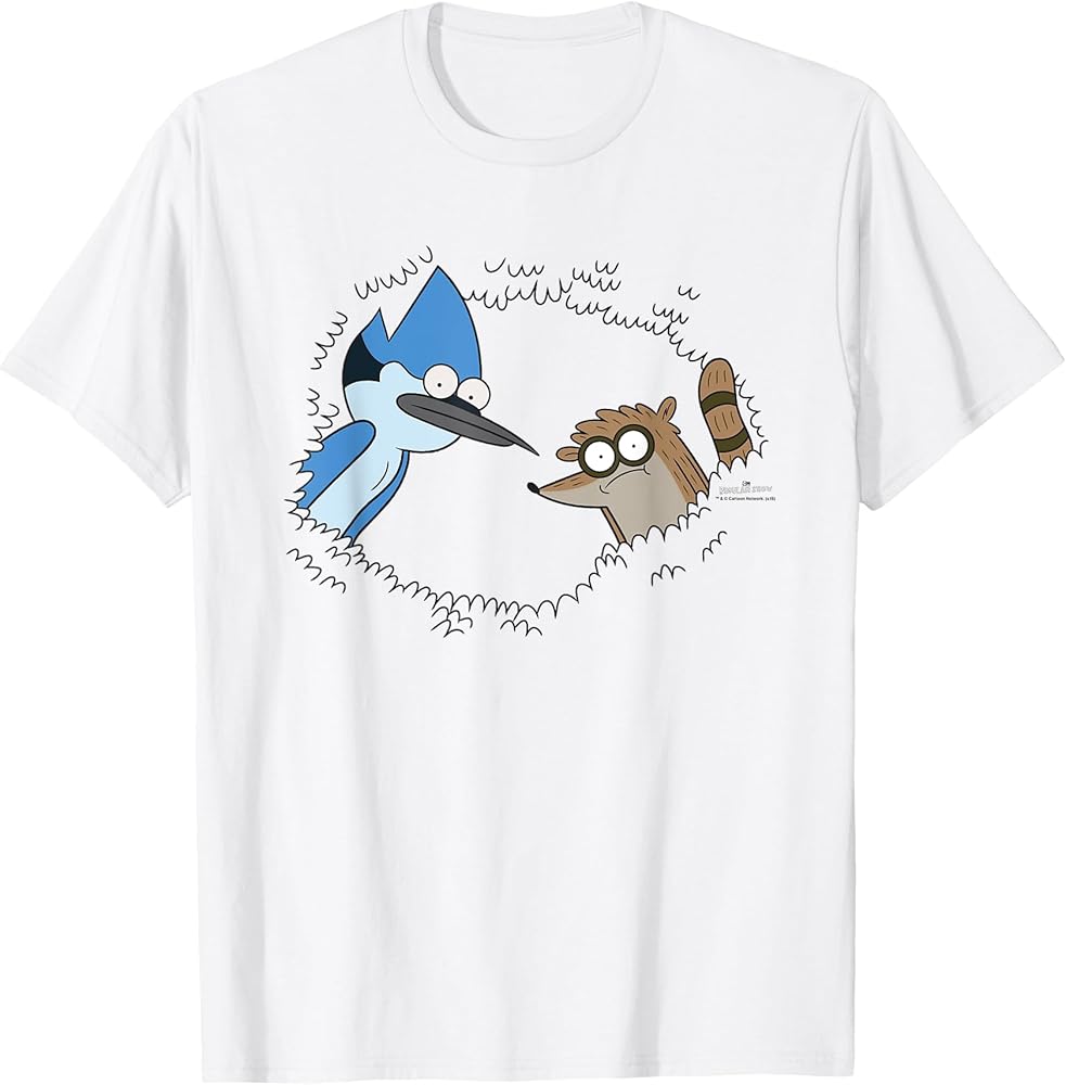 Regular Show Peeking Through the Bushes T-Shirt