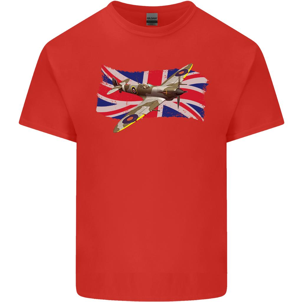 Supermarine Spitfire With The Union Jack Unisexs Light Cotton Tshirt