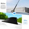Car Shark Fin Antenna Cover, Top Roof Aerial Base AM/FM Radio Signal Base with Adhesive Tape, Fashionable Automotive Top Decoration Replacement,