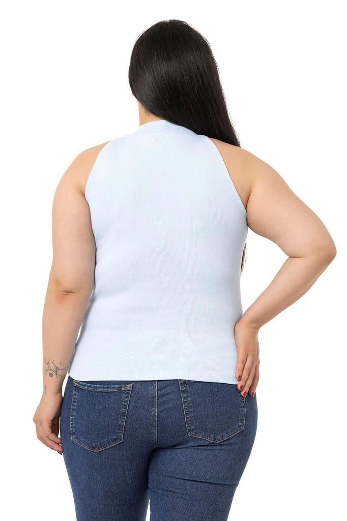 Женский стиль, большой размер, боди, большие размеры, воротник с лямкой на шее, полуводолазка, ребристая камзол, зеленое боди