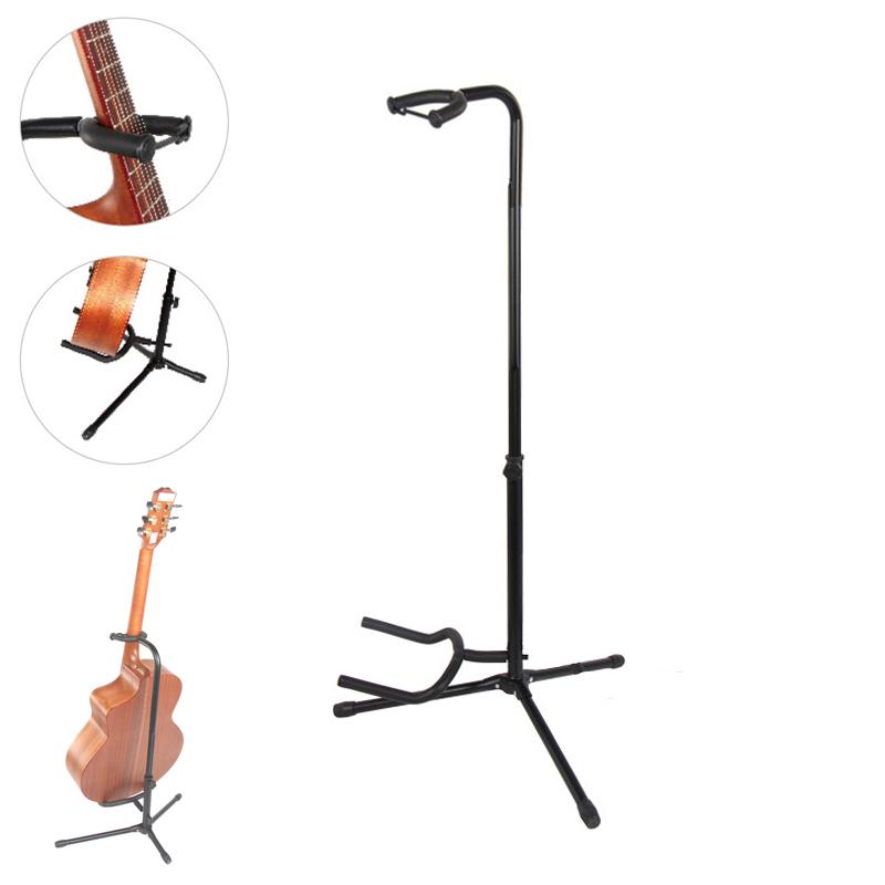 Черная напольная подставка для гитары из алюминиевого сплава со стабильным держателем штатива для бас-гитары акустической электрогитары