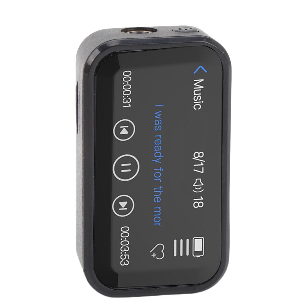 Портативный MP3-плеер BT с задним зажимом, 1,47-дюймовый полносенсорный экран, 32 ГБ, Hi-Fi плеер для музыки без потерь, радио