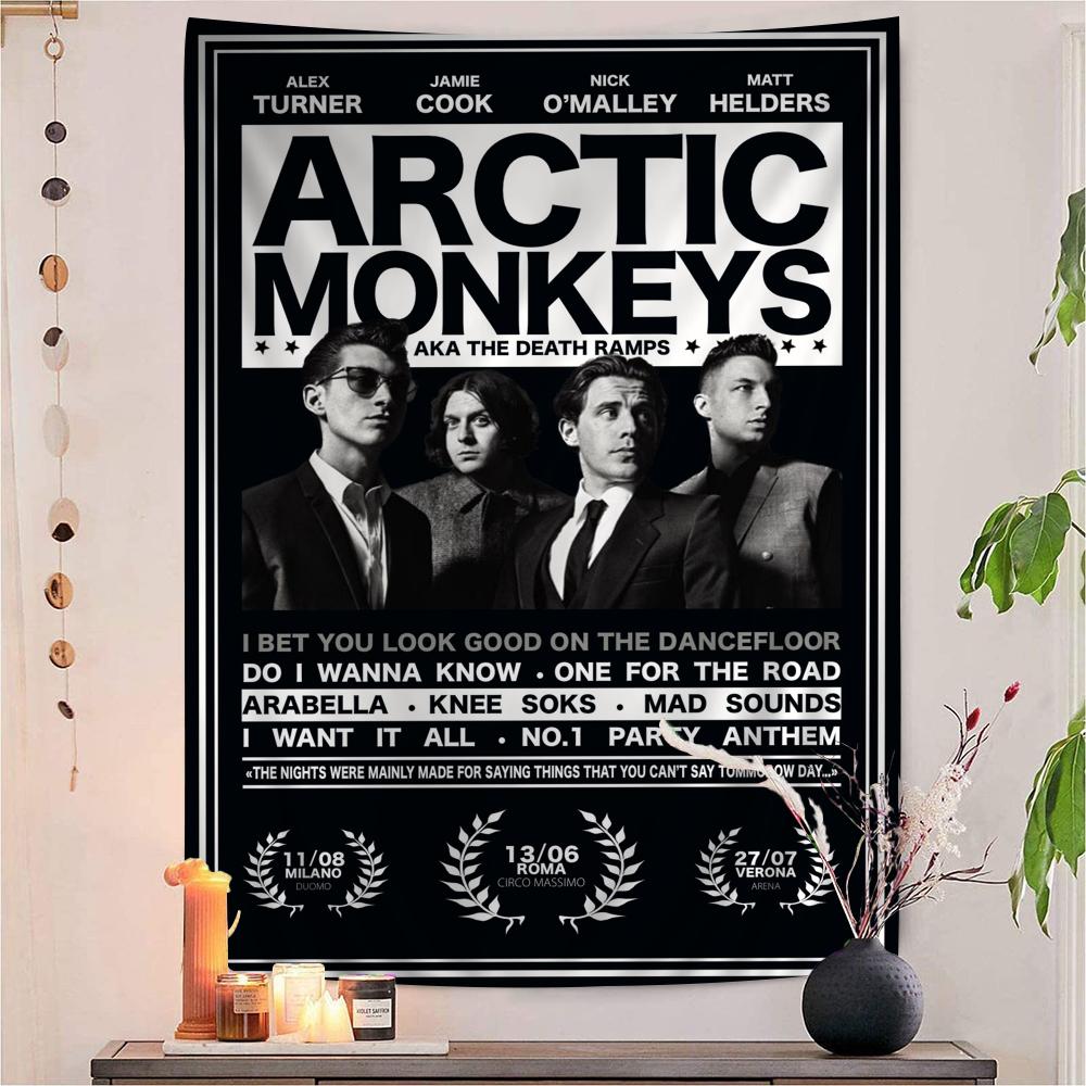 AArctic MMonkeys Рок-группа Музыка Красочный Гобелен Настенный Бохо Настенные Гобелены Мандала Настенные Полотна