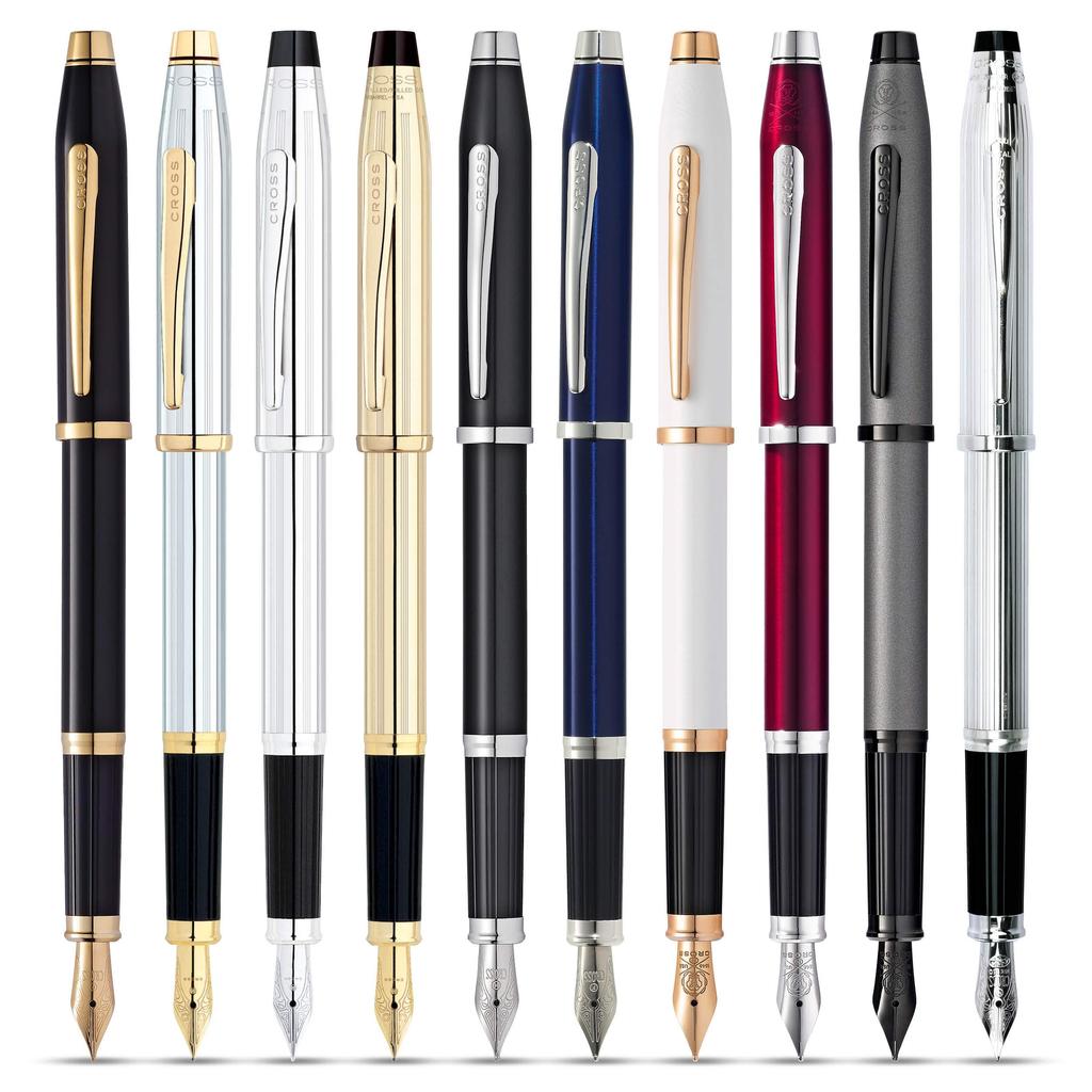 Cross Fountain Pen M Medium Point Century Chrome Genuine Imported Product 3509-M