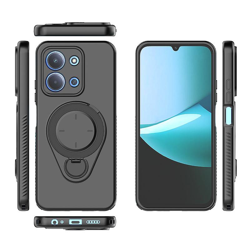For Xiaomi Redmi 15C(173.16*81.07*8.2mm) Magnetic Phone Case,Soft TPU Kickstand MagSafe Phone Cover for Xiaomi Redmi 15C(173.16*81.07*8.2mm)