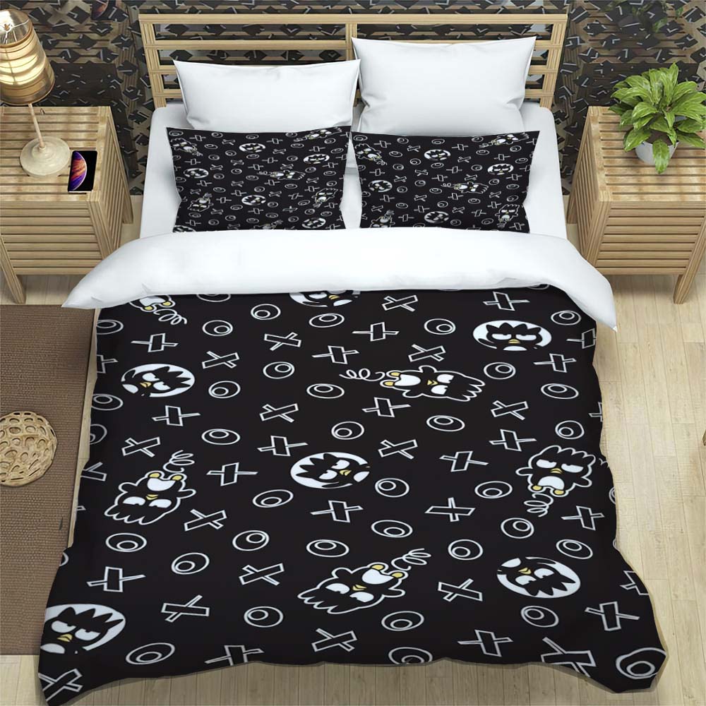 BADBADTZ-MARU 3-piece cartoon bedding set, exquisite adult and children's bedding set, suitable for double and single beds, larg