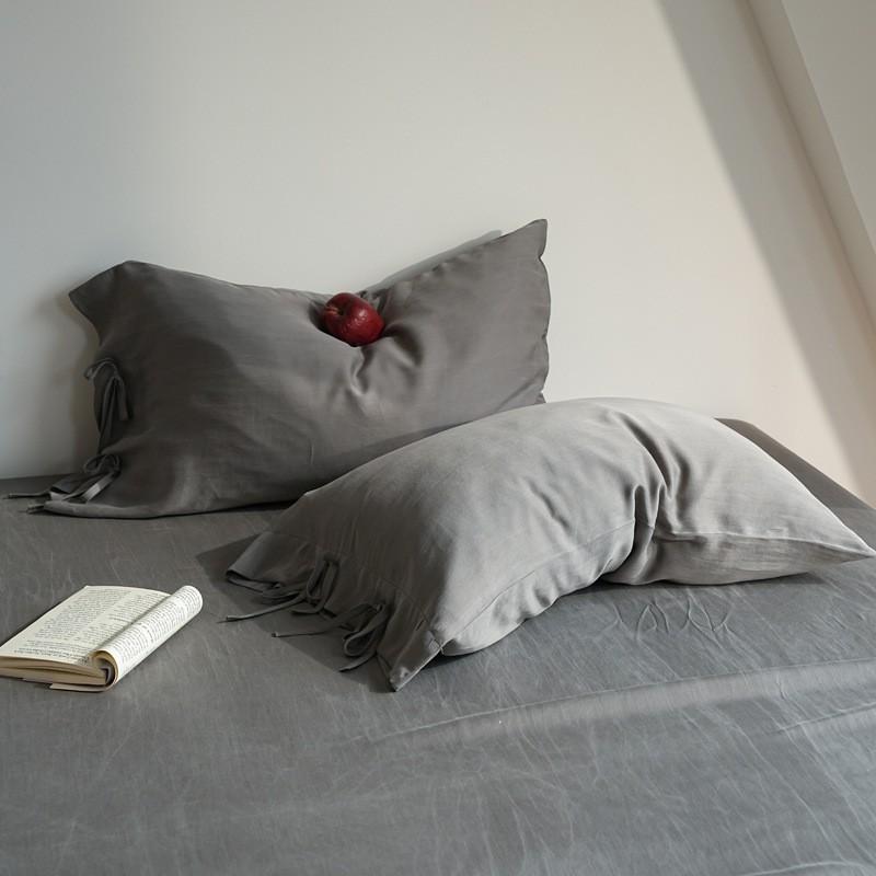 60s Tencel Lyocell Pillowcase Set Modern Minimalist Solid Color 48x74cm Home Dorm Bedding