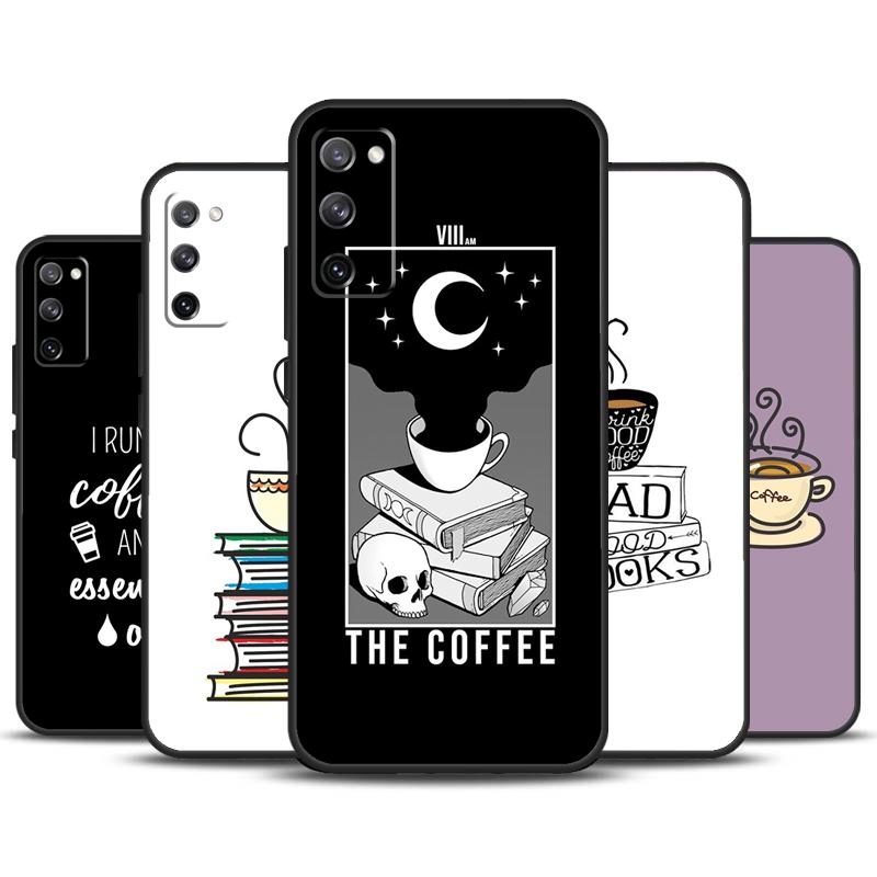 Чехол для телефона "Книги и Кофе" для Samsung Galaxy S23 S24 Ultra S22 S20 S21 FE Note 20 10 S8 S9 S10 Plus