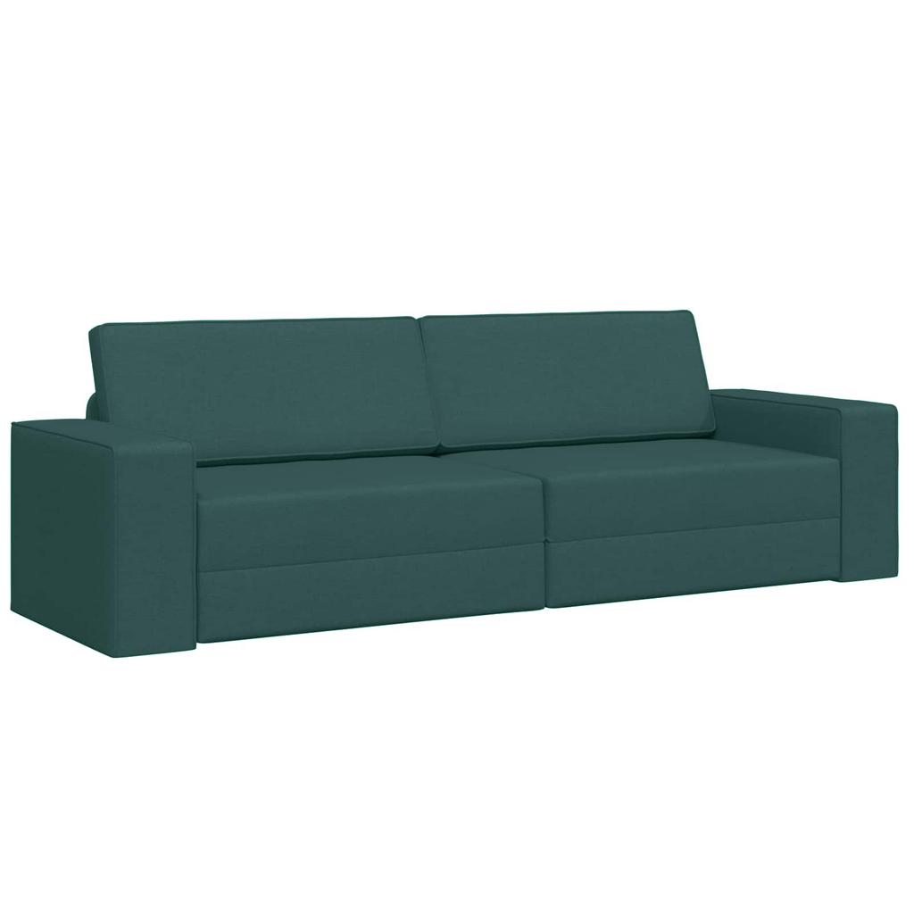 Dark Green Sofa Bed 245 x 78 x 77 cm Fabric
